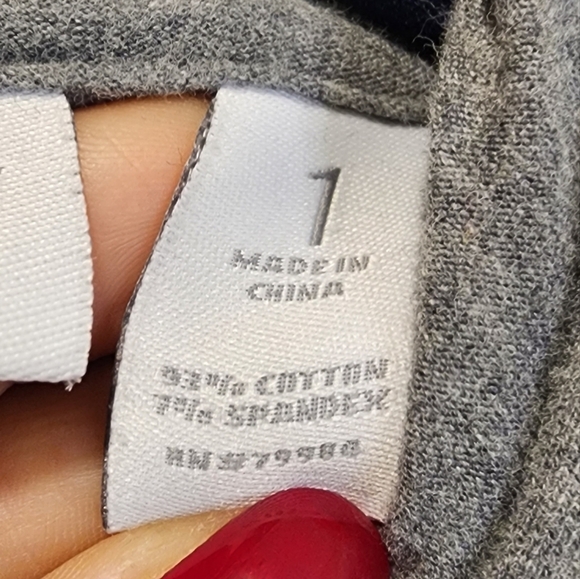 Zenergy by CHICO'S Gray embelished Full zip hooded sweatshirt size 1 - Picture 8 of 12